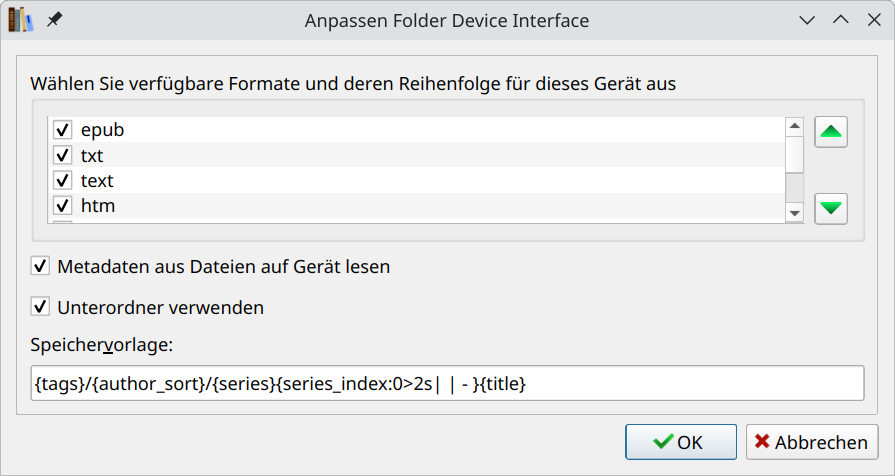 Erweiterung: Folder Device Interface