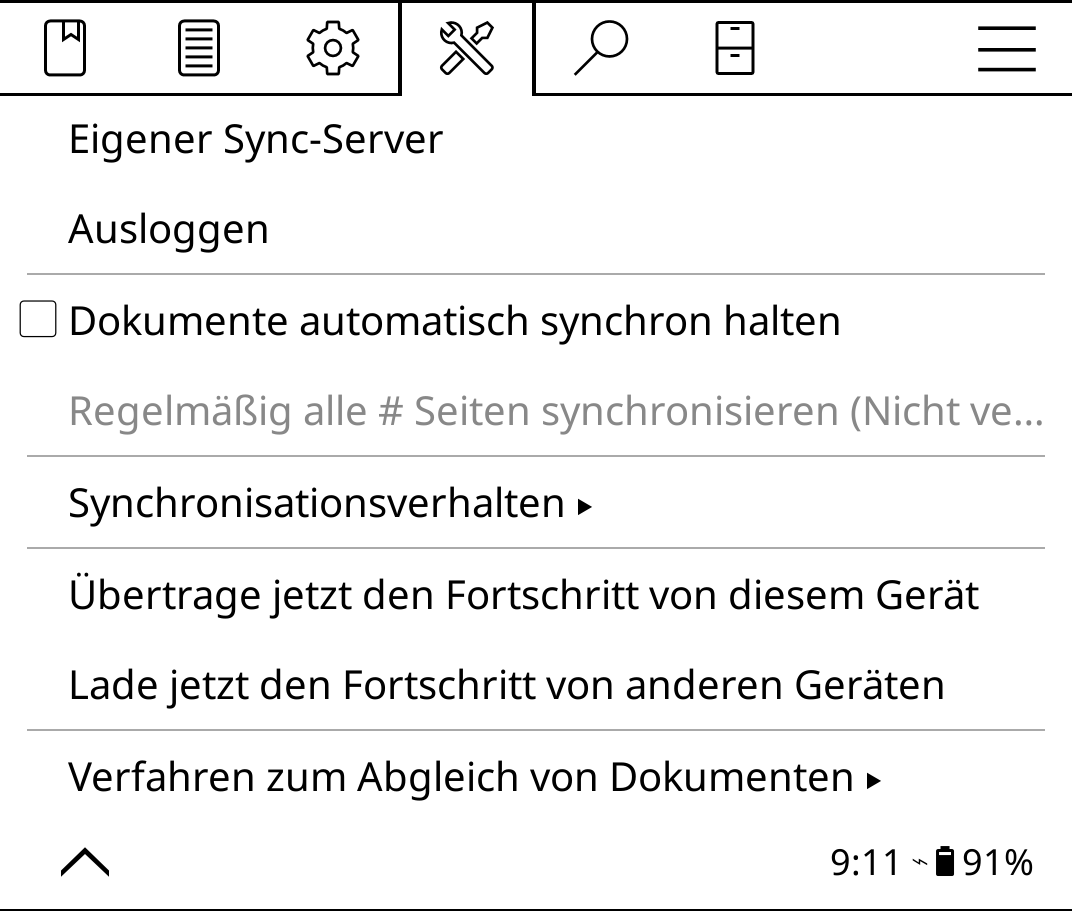 Menü Fortschrittssynchronisierung:right::img-medium